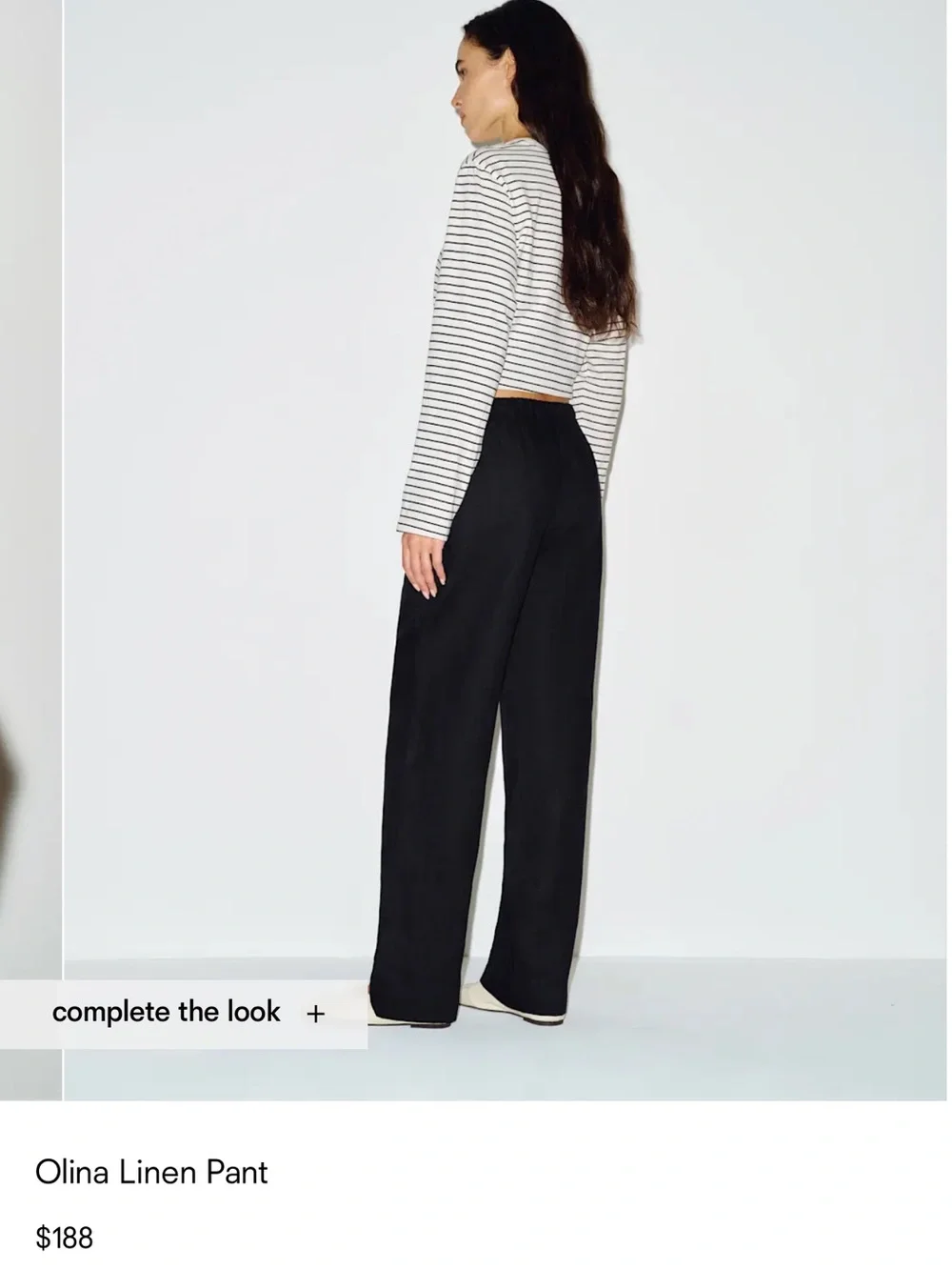 Reformation Olina Linen Pant - Black
